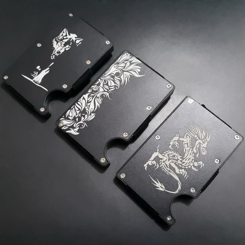 マネークリップ 龍虎彫刻金属製薄型マネークリップ